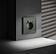Розетка встраиваемая VOLTUM S70 с заземлением и защитными шторками, 16А, с USB, A+С, титан, фото 2