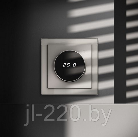 Терморегулятор электронный VOLTUM S70 с индикацией и датчиком, для теплого пола, кашемир