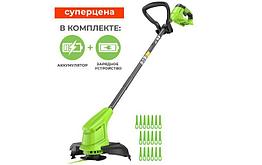 Аккумуляторный триммер Greenworks G24LT251 24В (в комплекте АКБ + ЗУ)