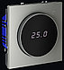 Терморегулятор электронный VOLTUM S70 с индикацией и датчиком, для теплого пола, сталь, фото 4
