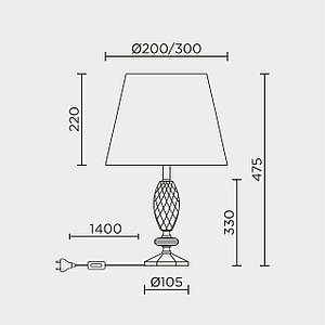 Настольный светильник MODELUX ML.5503.01TL CR