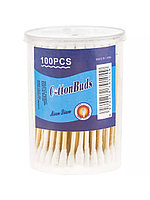 Ватные палочки COTTON 100шт дерево