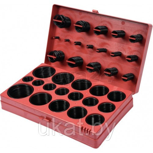 Кольца уплотнительные резиновые маслобензостойкие, набор 419 шт YATO