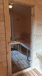 Дверь для бани 700*1800 ComfortProm со стеклом 6мм, 2 петли, бесцветная