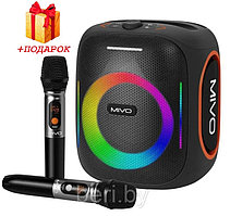 Мощная колонка MIVO, 120 Вт, FM/Bluetooth/USB/SD/AUX/ + 2 Беспроводных микрофона