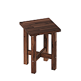 Табурет Ф-131.13  (455*330*330) "Белая Вежа 13" (орех) Орех, фото 5