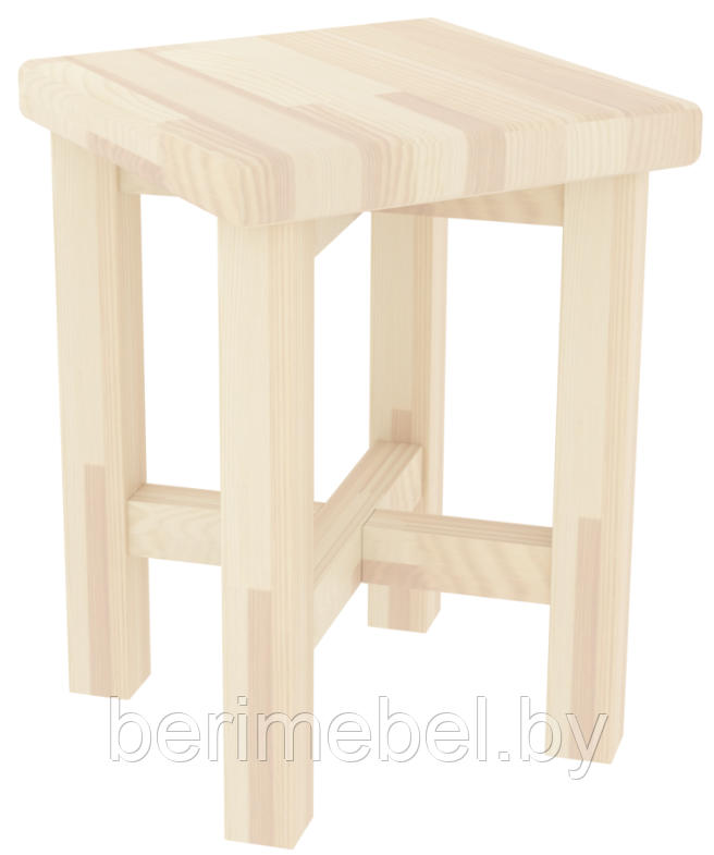 Табурет Ф-131.13  (455*330*330) "Белая Вежа 13" (без отделки) ФанДок