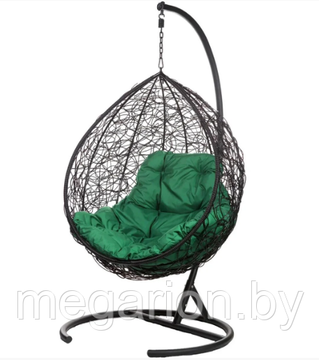 Подвесное кресло BiGarden Tropica Black (зеленая подушка)