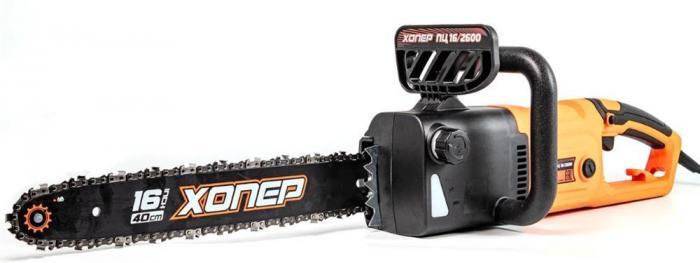 Пила электрическая цепная с плавным пуском ХОПЕР ПЦ-16/2600 (2600W, шина 16)