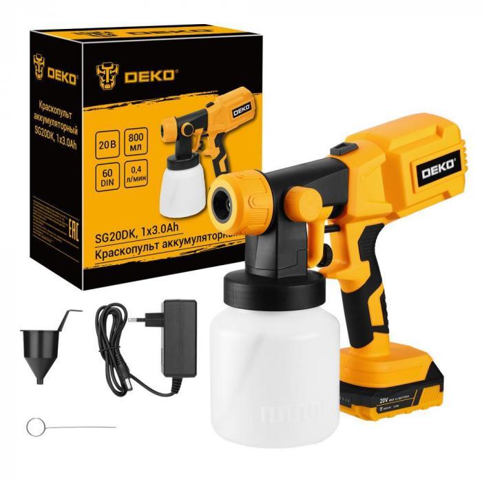Краскопульт аккумуляторный DEKO SG20DK