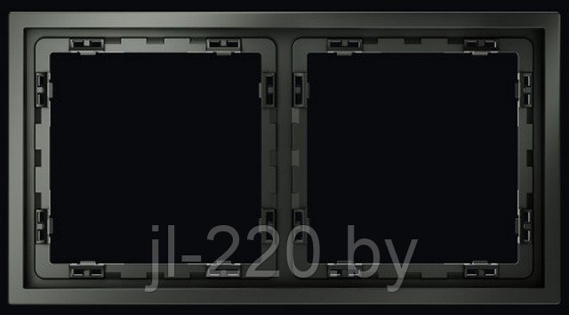 Рамка пластиковая VOLTUM S70 на 2 поста, титан