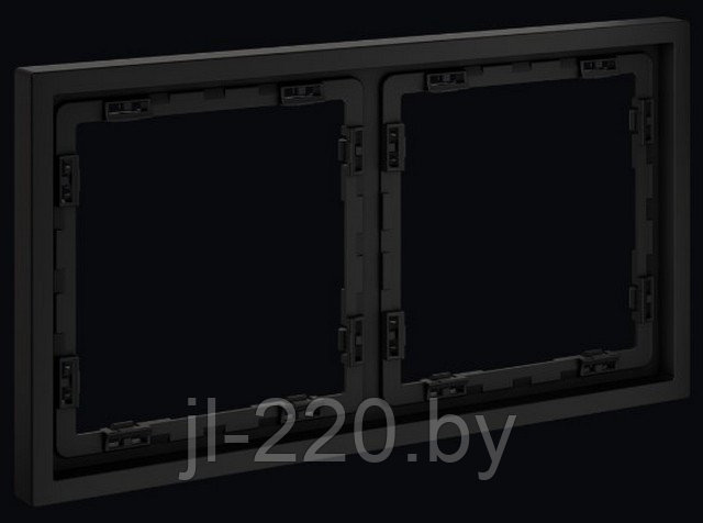Рамка пластиковая VOLTUM S70 на 2 поста, черная, матовая