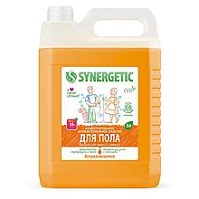 Средство для мытья пола и поверхностей SYNERGETIC c дезинфицирующим эффектом биоразлагаемое, 5 литров