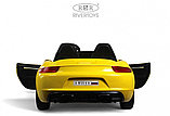 Детский электромобиль RiverToys Porsche Cayman T911TT (желтый) двухместный Нагрузка до 100 кг, фото 3
