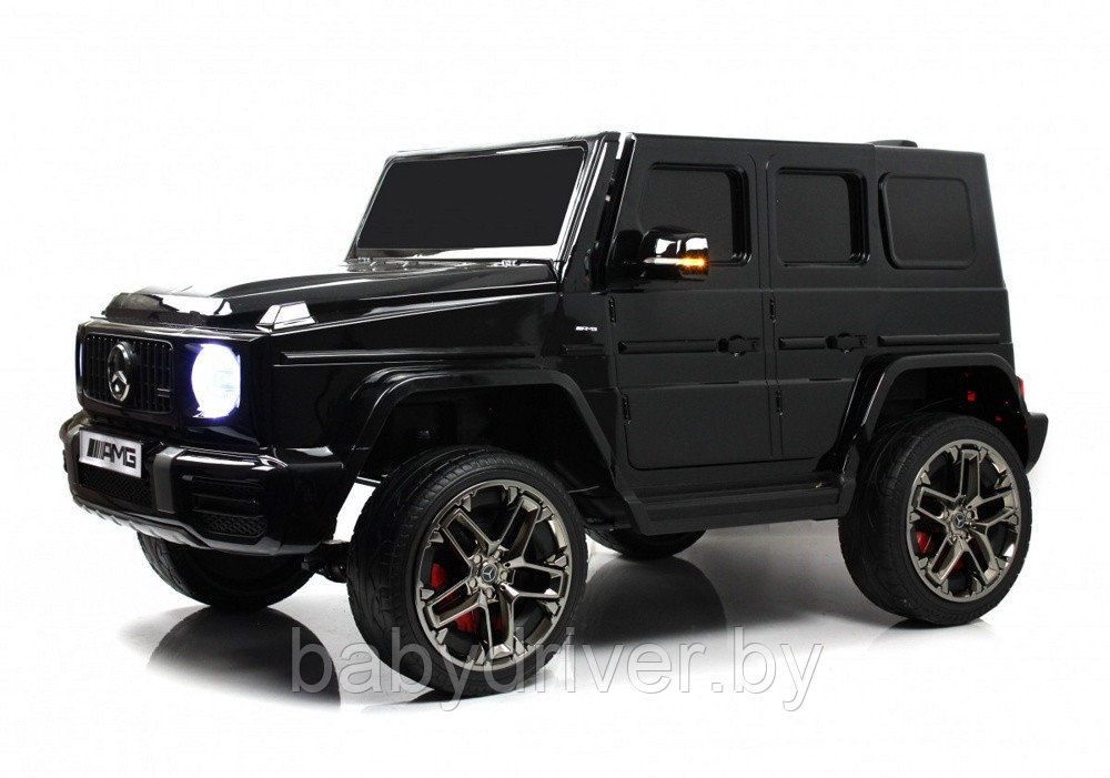 Детский электромобиль RiverToys Mercedes-AMG G63 G111GG (черный) 24V Двухместный Полноприводный Лицензия