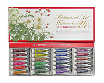 Набор акварели Holbein 24 цвета Botanical - тубы 5 мл