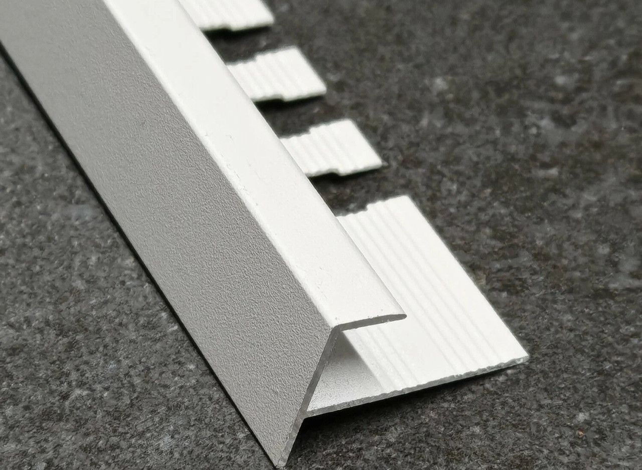 F-образный профиль для плитки и ступеней 10 мм, Белый МАТОВЫЙ 270 см