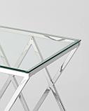 Журнальный стол Stool Group 55*55 ИНСИГНИЯ серебро, каркас нержавеющая сталь, фото 7