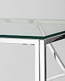 Журнальный стол Stool Group 55*55 АРТ ДЕКО серебро, каркас нержавеющая сталь, фото 5