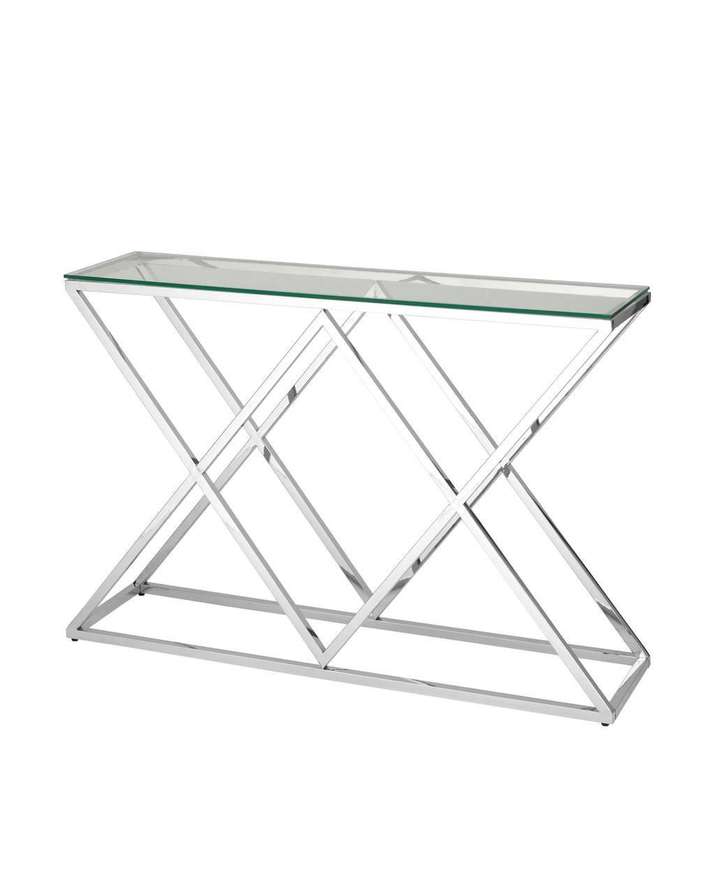 Консоль Stool Group ИНСИГНИЯ 115*30 серебро, каркас нержавеющая сталь