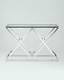 Консоль Stool Group ИНСИГНИЯ 115*30 серебро, каркас нержавеющая сталь, фото 5