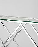 Консоль Stool Group ИНСИГНИЯ 115*30 серебро, каркас нержавеющая сталь, фото 6