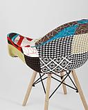 Кресло Stool Group Eames DSW обивка тканевая в стиле пэчворк, ножки из массива бука, фото 9