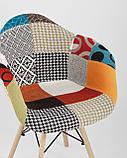 Кресло Stool Group Eames DSW обивка тканевая в стиле пэчворк, ножки из массива бука, фото 10
