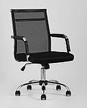 Компьютерное кресло TopChairs TopChairs Clerk офисное черное в обивке из экокожи, механизм качания Top Gun, фото 2