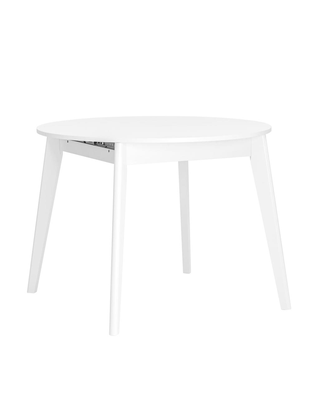 Стол Stool Group Rondo диаметр 100 см белый, раскладывается до 135 см