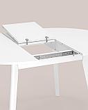 Стол Stool Group Rondo диаметр 100 см белый, раскладывается до 135 см, фото 6