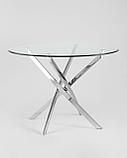 Стол Stool Group Hydra D100, хромированные ножки, столешница закаленное стекло, фото 2
