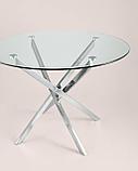Стол Stool Group Hydra D100, хромированные ножки, столешница закаленное стекло, фото 3