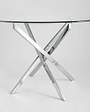 Стол Stool Group Hydra D100, хромированные ножки, столешница закаленное стекло, фото 4
