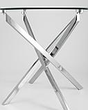 Стол Stool Group Hydra D100, хромированные ножки, столешница закаленное стекло, фото 5