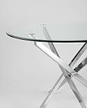 Стол Stool Group Hydra D100, хромированные ножки, столешница закаленное стекло, фото 6
