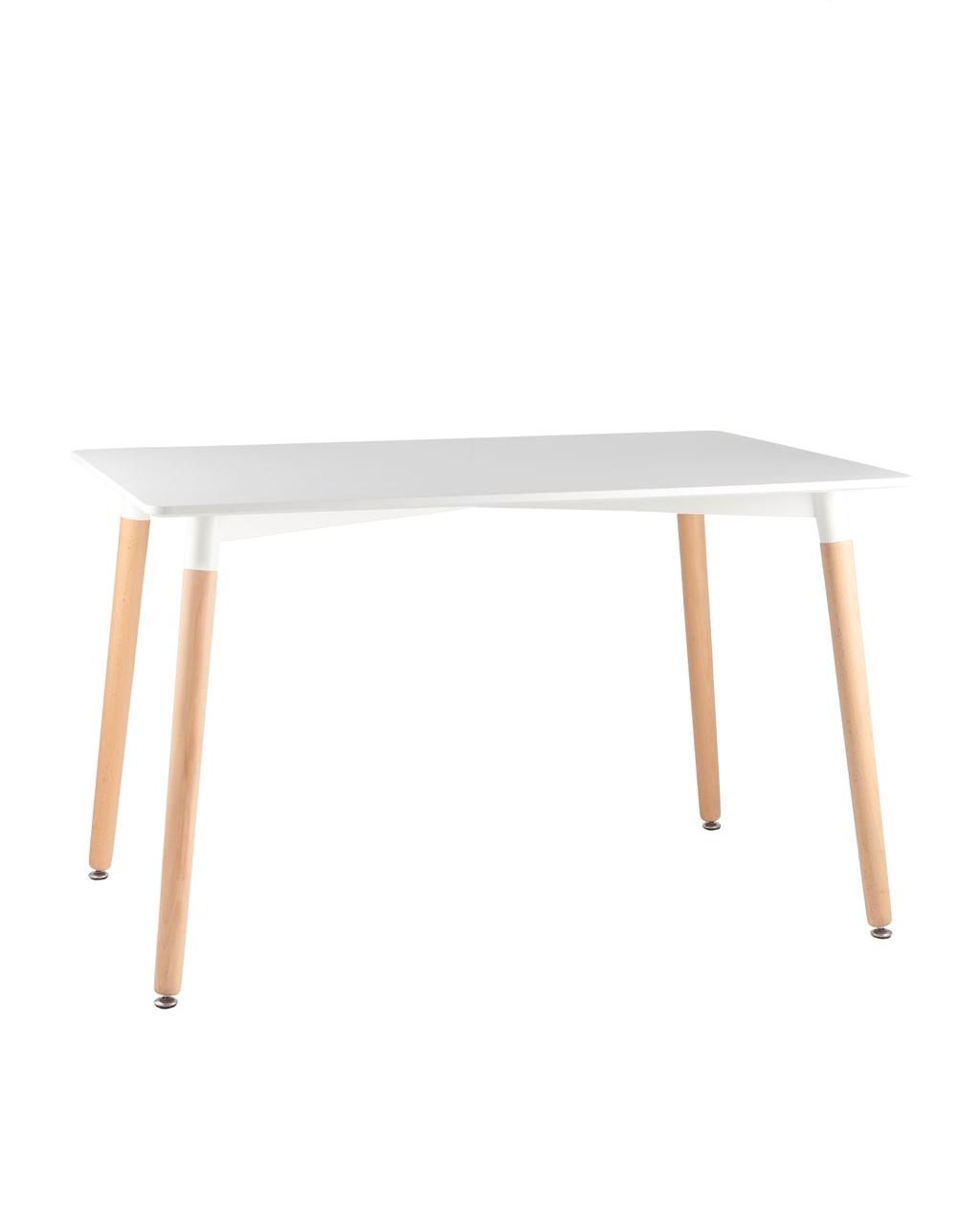 Стол Stool Group Oslo Rectangle WT белый, столешница МДФ, деревянные ножки