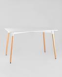 Стол Stool Group Oslo Rectangle WT белый, столешница МДФ, деревянные ножки, фото 2