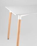 Стол Stool Group Oslo Rectangle WT белый, столешница МДФ, деревянные ножки, фото 7