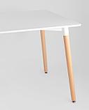 Стол Stool Group Oslo Rectangle WT белый, столешница МДФ, деревянные ножки, фото 9
