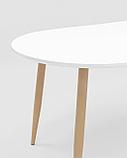 Стол Stool Group обеденный Берген белый раскладной 160 (220)*90 см, фото 8
