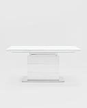 Стол Stool Group обеденный Глазго раскладной белый, размеры столешницы 160 (215)* 90 см, фото 3