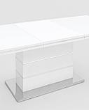 Стол Stool Group обеденный Глазго раскладной белый, размеры столешницы 160 (215)* 90 см, фото 5