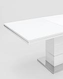 Стол Stool Group обеденный Глазго раскладной белый, размеры столешницы 160 (215)* 90 см, фото 6