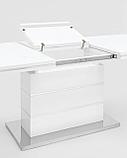 Стол Stool Group обеденный Глазго раскладной белый, размеры столешницы 160 (215)* 90 см, фото 8