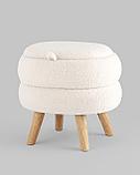 Пуф Stool Group с ящиком Винни M тедди белый, фото 2