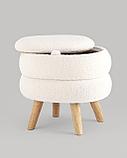 Пуф Stool Group с ящиком Винни M тедди белый, фото 4