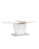 Стол Stool Group обеденный белый Мулен, столешница раскладная, размеры 160 (220)* 90 см, фото 2