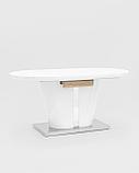 Стол Stool Group обеденный белый Мулен, столешница раскладная, размеры 160 (220)* 90 см, фото 3