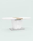 Стол Stool Group обеденный белый Мулен, столешница раскладная, размеры 160 (220)* 90 см, фото 5